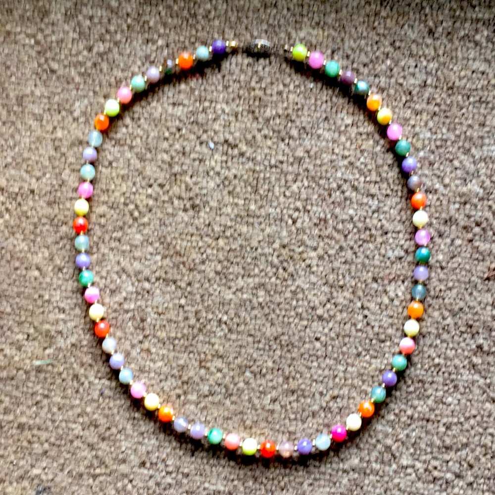 Vtg Baltic Natural Amber bead necklace all colors